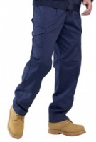 Heavyweight Poly Cotton Cargo Trousers In Black, Navy, Grey
